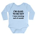 thumbnail image 1 of CafePress - Running Out Of Womb Body Suit - Long Sleeve Cotton Baby Bodysuit, 1 of 4