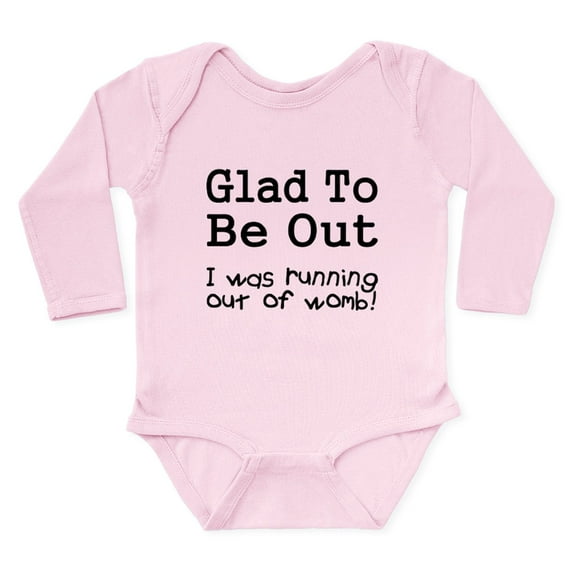 CafePress - Running Out Of Womb Long Sleeve Infant Bodysuit - Long Sleeve Cotton Baby Bodysuit