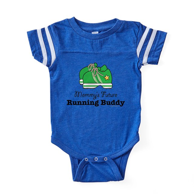 CafePress - Runningbuddymommy - Cute Infant Baby Football Bodysuit