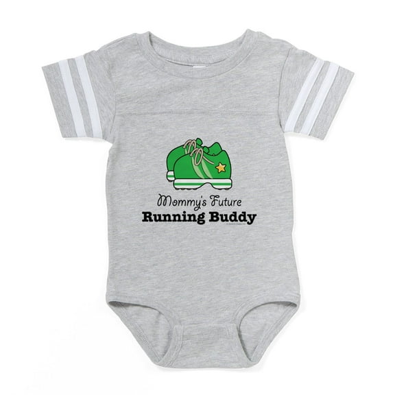 CafePress - Runningbuddymommy - Cute Infant Baby Football Bodysuit