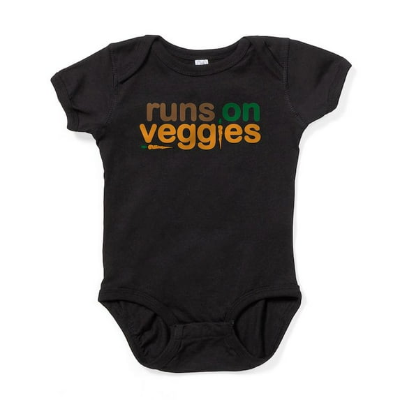 CafePress - Runs On Veggies Infant Bodysuit Body Suit - Cute Infant Bodysuit Baby Romper - Size Newborn - 24 Months
