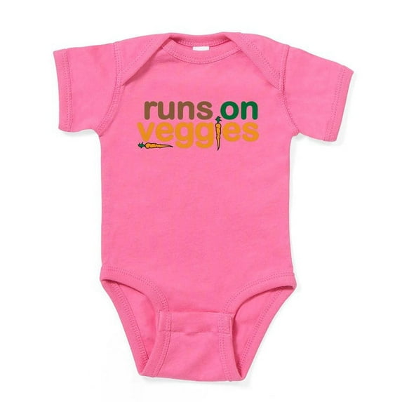 CafePress - Runs On Veggies Infant Bodysuit Body Suit - Cute Infant Bodysuit Baby Romper - Size Newborn - 24 Months