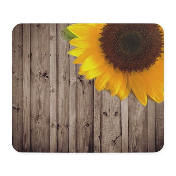 CafePress - Rustic Barn Yellow Sunflower Mousepad - Non-slip Rubber Mousepad, Gaming Mouse Pad