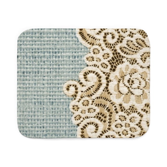 CafePress - Rustic Country Lace Burlap Sherpa Fleece Throw Bla - Sherpa Fleece Throw Blanket 60" x 50"