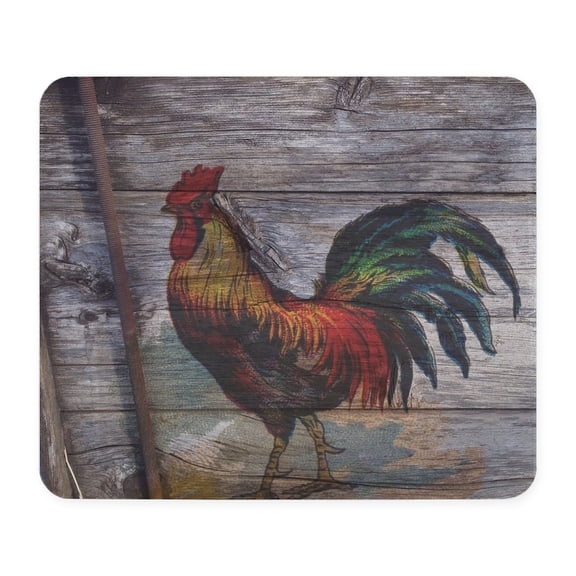 CafePress - Rustic Farm Country Rooster Mousepad - Non-slip Rubber Mousepad, Gaming Mouse Pad