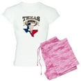 thumbnail image 1 of CafePress - Rustic Southwestern Bull Skull Born Texas - Women's Light Pajamas, 1 of 4
