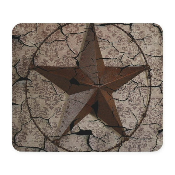 CafePress - Rustic Texas Lone Star Mousepad - Non-slip Rubber Mousepad, Gaming Mouse Pad