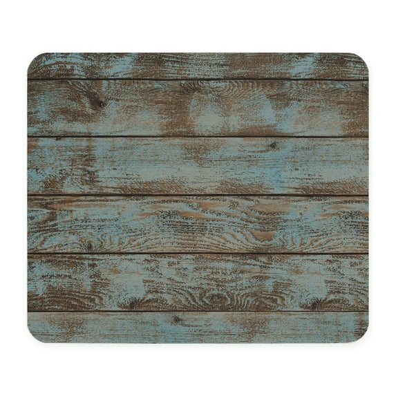 CafePress - Rustic Western Turquoise Barn Wood Mousepad - Non-slip Rubber Mousepad, Gaming Mouse Pad