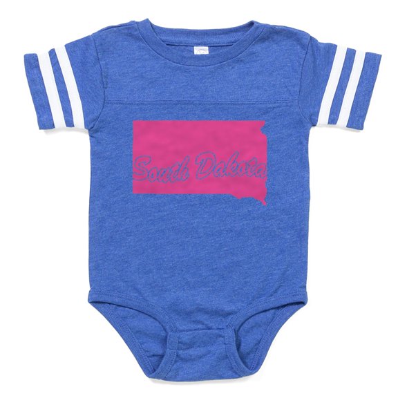 CafePress - S Dakota - Cute Infant Baby Football Bodysuit