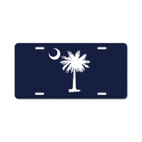 CafePress - SC Palmetto Crescent (2) Aluminum License Plat - Aluminum License Plate, Front License Plate, Vanity Tag