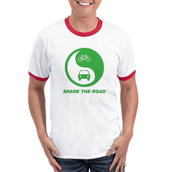CafePress - SHARE THE ROAD Ringer T - 100% Cotton Ringed T-Shirt