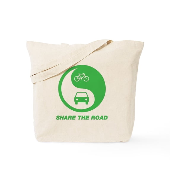 CafePress - SHARE THE ROAD Tote Bag - Unisex Canvas Tote Bag, Beige, 1-Piece