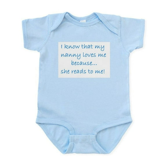 CafePress - SHE READS TO ME! (301) Infant Creeper - Baby Light Bodysuit, Size Newborn - 24 Months