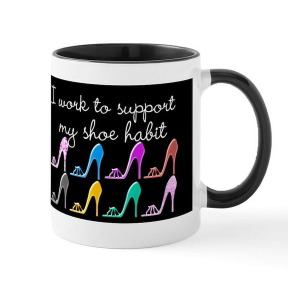 CafePress - SHOE LOVER Mug - 11 oz Ceramic Mug - Novelty Coffee Tea Cup