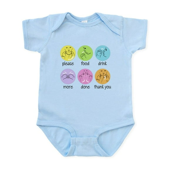 CafePress - SIGN LANGUAGE Infant Bodysuit - Baby Light Bodysuit, Size Newborn - 24 Months