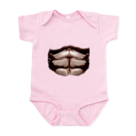 CafePress - SIX PACK ABS Infant Bodysuit - Baby Light Bodysuit, Size Newborn - 24 Months