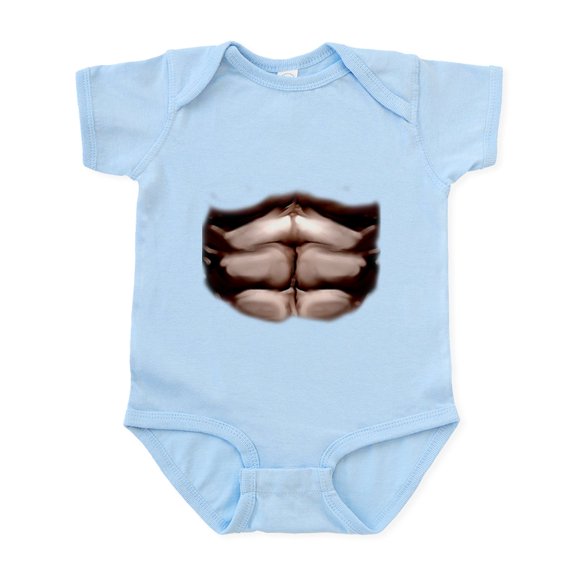 CafePress - SIX PACK ABS Infant Bodysuit - Baby Light Bodysuit, Size Newborn - 24 Months