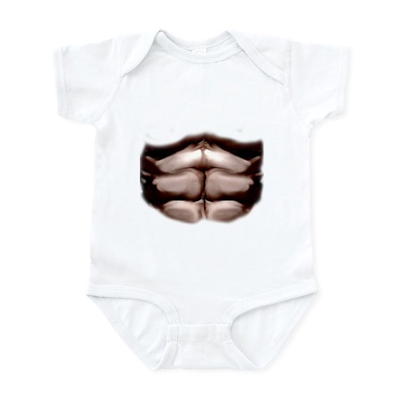 CafePress - SIX PACK ABS Infant Bodysuit - Baby Light Bodysuit, Size Newborn - 24 Months