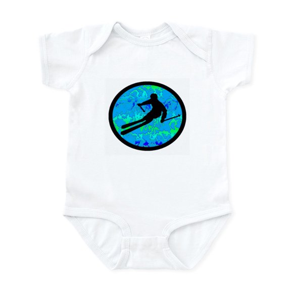 CafePress - SKI Body Suit - Baby Light Bodysuit, Size Newborn - 24 Months