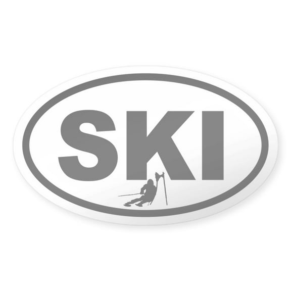 CafePress - SKI Racer Oval Sticker - Sticker (Oval)
