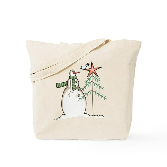 CafePress - SNOWMAN Tote Bag - Unisex Canvas Tote Bag, Beige, 1-Piece