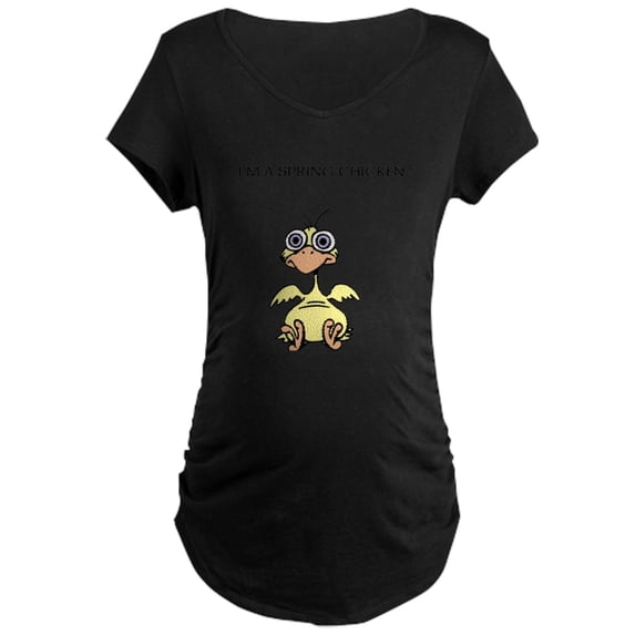CafePress - SPRING CHICKEN Maternity Dark T Shirt - Maternity Dark T-Shirt