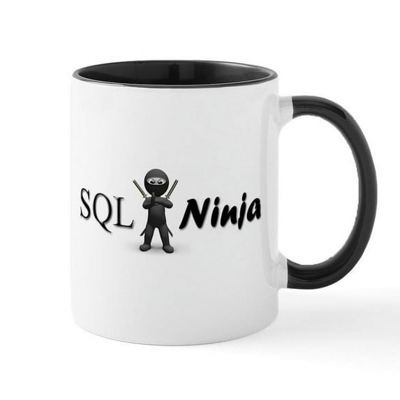CafePress - SQL Ninja Mugs - 11 oz Ceramic Mug - Novelty Coffee Tea Cup