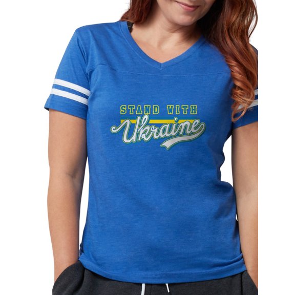 CafePress - STAND WITH UKRAINE T Shirt - Womens Football Shirt
