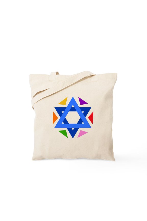 - STAR OF DAVID - Unisex Canvas Tote Bag, Beige, 1-Piece