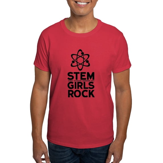 CafePress - STEM Girls Rock T Shirt - Men's Classic Graphic Cotton T-Shirt