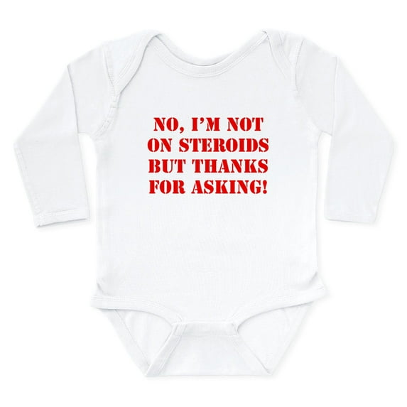 CafePress - STEROIDS Body Suit - Long Sleeve Cotton Baby Bodysuit
