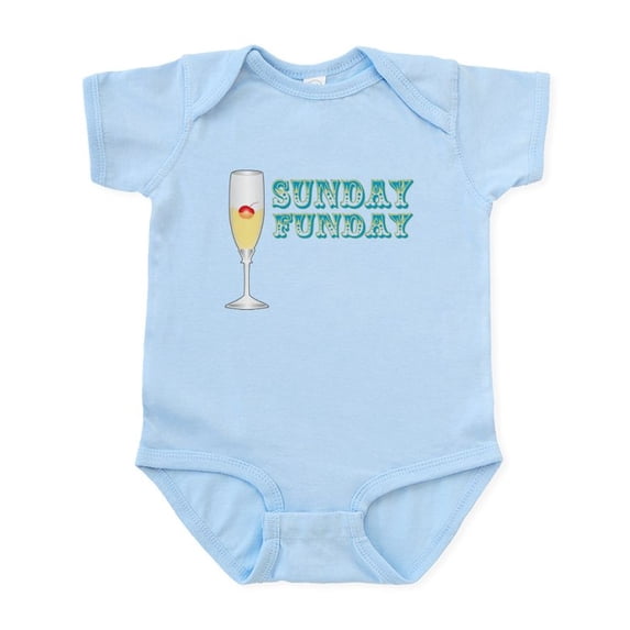 CafePress - SUNDAY FUNDAY Infant Bodysuit - Baby Light Bodysuit, Size Newborn - 24 Months