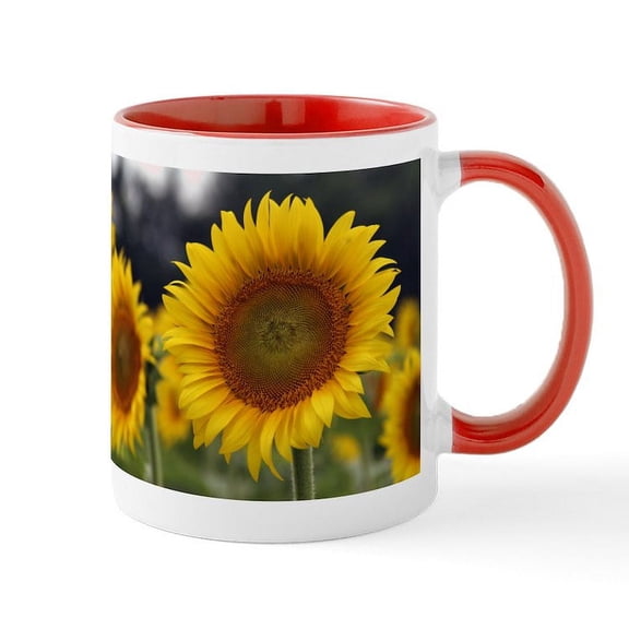 CafePress - SUNFLOWER 2 Mug - 11 oz Ceramic Mug - Novelty Coffee Tea Cup