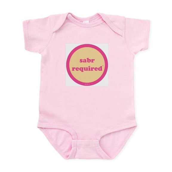 CafePress - Sabr Required Creeper (Yellow   Pink) - Baby Light Bodysuit, Size Newborn - 24 Months