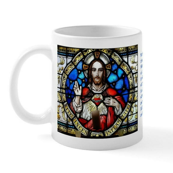 CafePress - Sacred Heart And Arrupe Quotation Mug - 11 oz Ceramic Mug - Novelty Coffee Tea Cup
