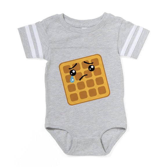 CafePress - Sad Waffle - Cute Infant Baby Football Bodysuit