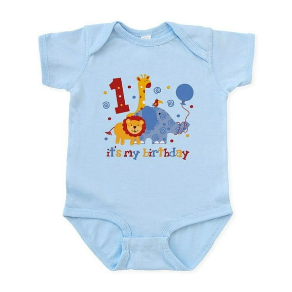 CafePress - Safari 1St Birthday Baby Light Bodysuit - Baby Light Bodysuit, Size Newborn - 24 Months