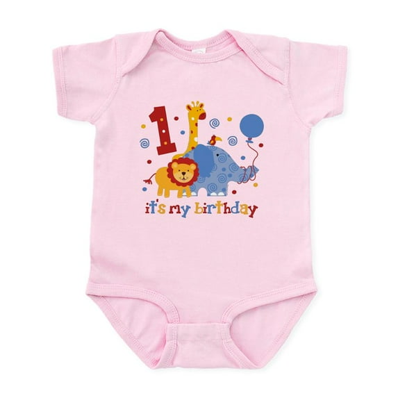 CafePress - Safari 1St Birthday Baby Light Bodysuit - Baby Light Bodysuit, Size Newborn - 24 Months