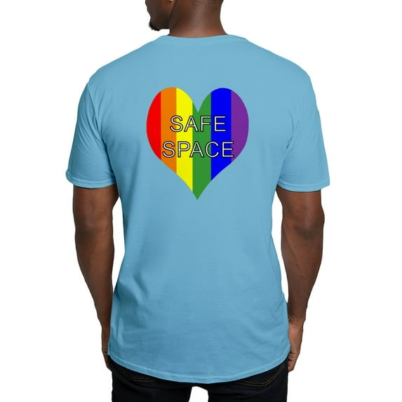 CafePress - Safe Space In Heart Fitted T Shirt - Fitted T-Shirt, Vintage Fit Soft Cotton Tee