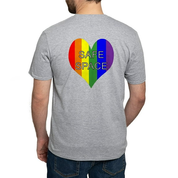 CafePress - Safe Space In Heart Fitted T Shirt - Fitted T-Shirt, Vintage Fit Soft Cotton Tee
