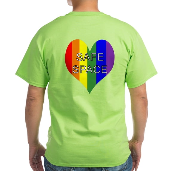 CafePress - Safe Space In Heart Light T Shirt - Light T-Shirt - CP