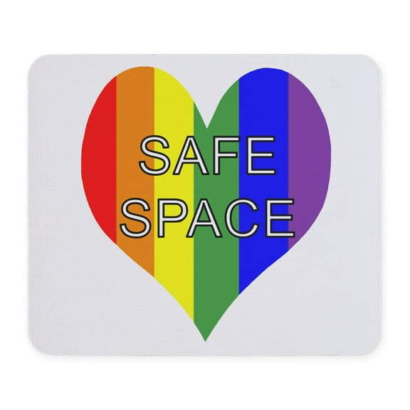CafePress - Safe Space In Heart Mousepad - Non-slip Rubber Mousepad, Gaming Mouse Pad