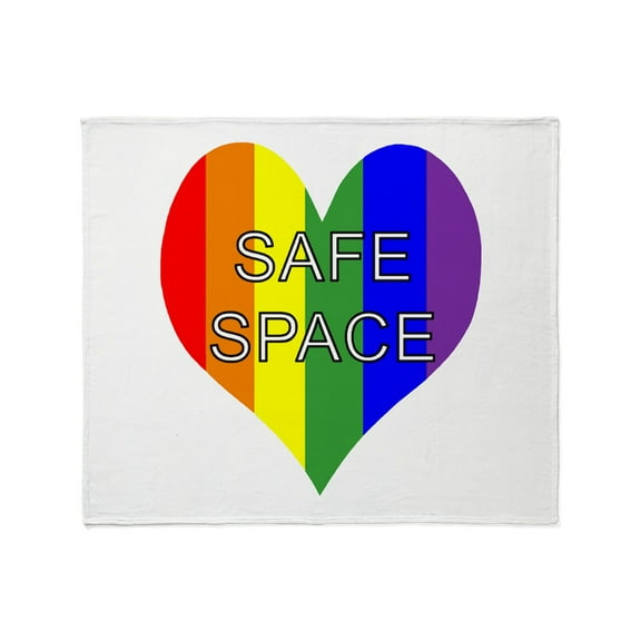 CafePress - Safe Space In Heart Throw Blanket - Soft Fleece Throw Blanket, 50"x60" for All Ages