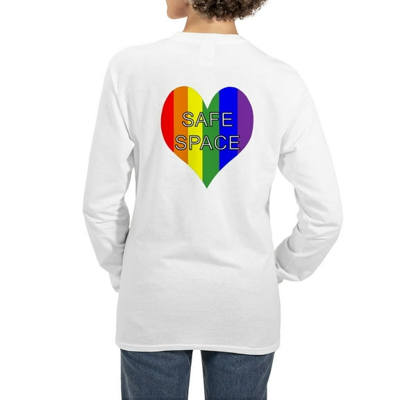 CafePress - Safe Space In Heart Women's Long Sleeve T Shirt - Women's Long Sleeve Graphic Casual T-Shirt