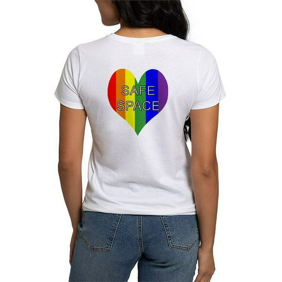 CafePress - Safe Space In Heart Women's T Shirt - Women's Classic T-Shirt