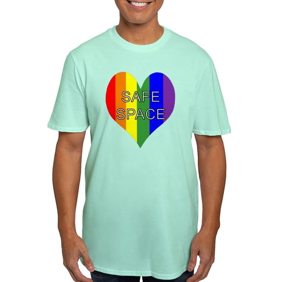 CafePress - Safe Space Middle Men's Fitted T Shirt (Dark) - Men's Fitted T-Shirt