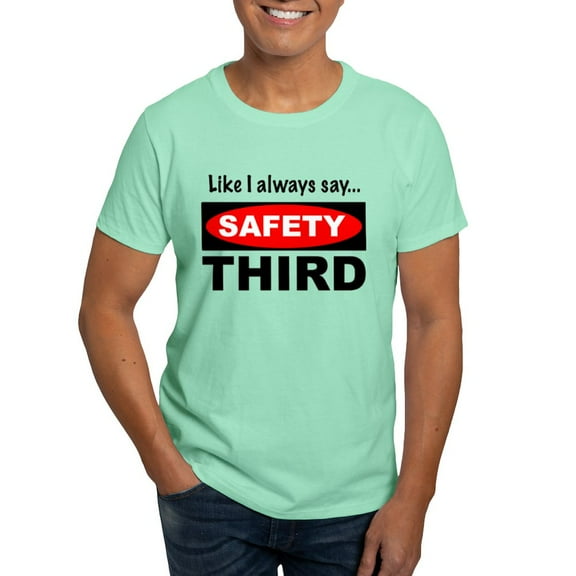 CafePress - Safety Third Dark T Shirt - Men's Classic Graphic Cotton T-Shirt
