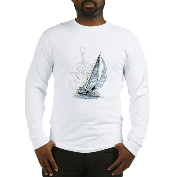 CafePress - Sailing Boat Long Sleeve T Shirt - Unisex Cotton Long Sleeve T-Shirt