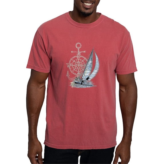 CafePress - Sailing Boat T Shirt - Mens Comfort Colors Shirt