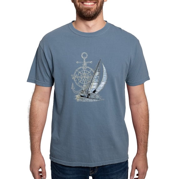 CafePress - Sailing Boat T Shirt - Mens Comfort Colors Shirt